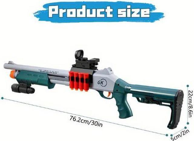 Alt view image 3 of 4 - biu blaster Shotgun Model Toy Manual Loading Foam Toy blaster Shell Projectile Soft Bullet Design, Suitable for Outdoor Toys, Birthday Gifts, Soft Bullet blaster