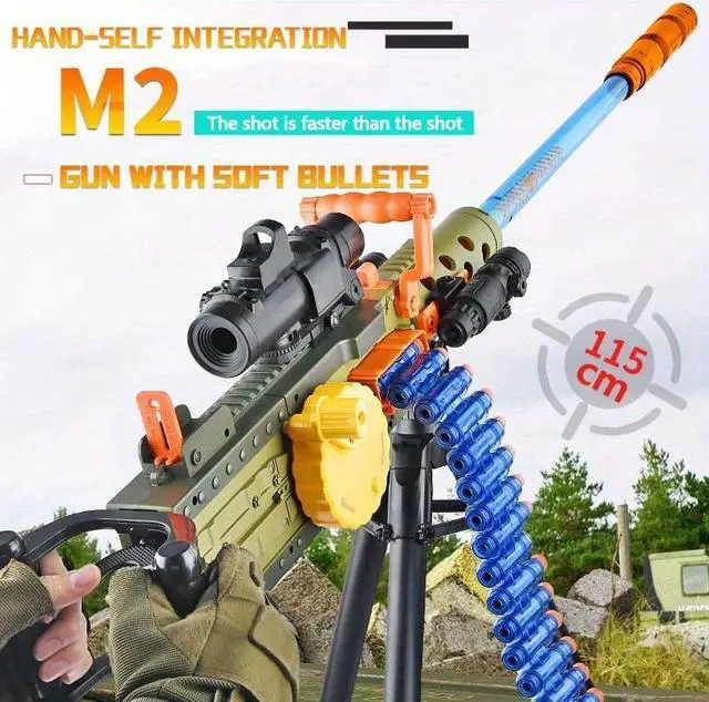 Alt view image 3 of 7 - zhenduo M2 Electric Soft Bullets Dart Heavy Machine Toy Gun Outdoor Fun Christmas Gift