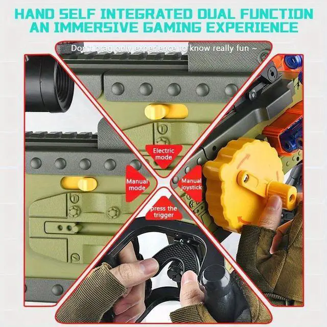 Alt view image 5 of 7 - zhenduo M2 Electric Soft Bullets Dart Heavy Machine Toy Gun Outdoor Fun Christmas Gift