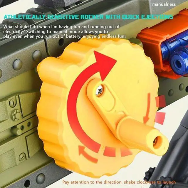 Alt view image 6 of 7 - zhenduo M2 Electric Soft Bullets Dart Heavy Machine Toy Gun Outdoor Fun Christmas Gift