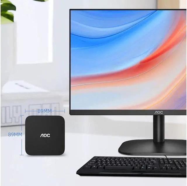 Alt view image 12 of 13 - AOC Mini-PC MOSS M1 Mini Computer Intel N95 Processor Mini PC Barebone System up to 3.4GHz with Graphics 16GB DDR5 512GB SSD Dual Frequency Wi-Fi 3.5*3.5*1.7 Inch 0.47 Lbs Home Office Work Business