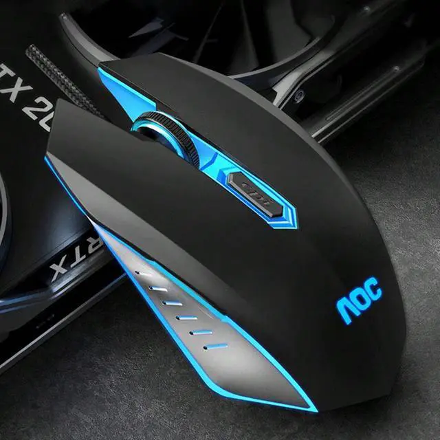 Alt view image 4 of 7 - AOC Keyboard Gaming RGB Mechanical Keyboard GK410 104 Keys Panel Computer for Home Office Gaming Work for Windows&Mac Black with Wired Mouse