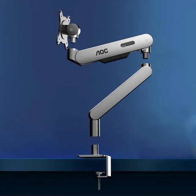 Alt view image 8 of 7 - AOC Monitor Arm Desk Stand 17"-34" Inch Weight Up to 19.8 lbs Screen Bracket Adjustable 360° Rotation AM400S Silver
