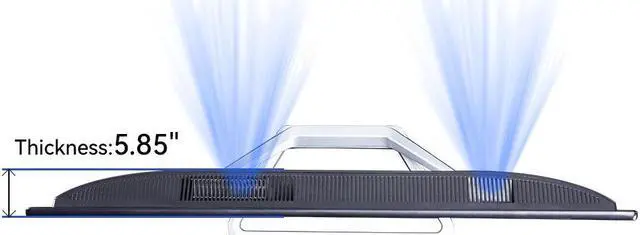 Alt view image 5 of 7 - AOC All-in-One PC Business Desktop 23.8" FHD Screen AMD Ryzen 3 3250U 512 GB SSD Processor up to 3.5GHz 16GB RAM Windows 11 Home Dual Speakers Home Office Work Business Keyboard&Mouse