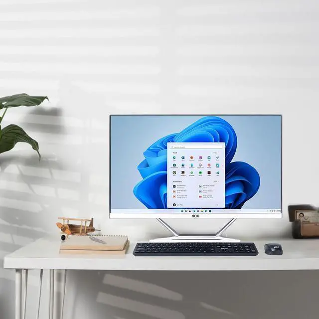 Alt view image 3 of 7 - AOC All-in-One PC Business Desktop 23.8" AMD Ryzen 3 3250U 512 GB SSD DDR4 16GB RAM Windows 11 Home Dual Speakers Home Office Work Business Keyboard&Mouse