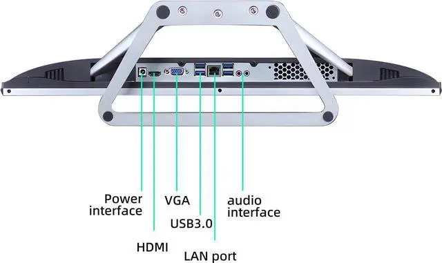 Alt view image 4 of 6 - AOC All-in-One PC Business Desktop 23.8" FHD Screen AMD R3 3200U 512 GB SSD Processor up to 3.5GHz 16GB RAM Windows 11 Home Wi-Fi 6 USB Dual Speakers Keyboard&Mouse Office Work Business