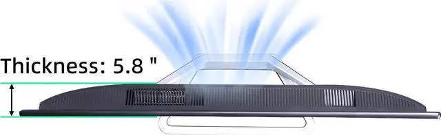 Alt view image 5 of 6 - AOC All-in-One PC Business Desktop 23.8" FHD Screen AMD R3 3200U 512 GB SSD Processor up to 3.5GHz 16GB RAM Windows 11 Home Wi-Fi 6 USB Dual Speakers Keyboard&Mouse Office Work Business