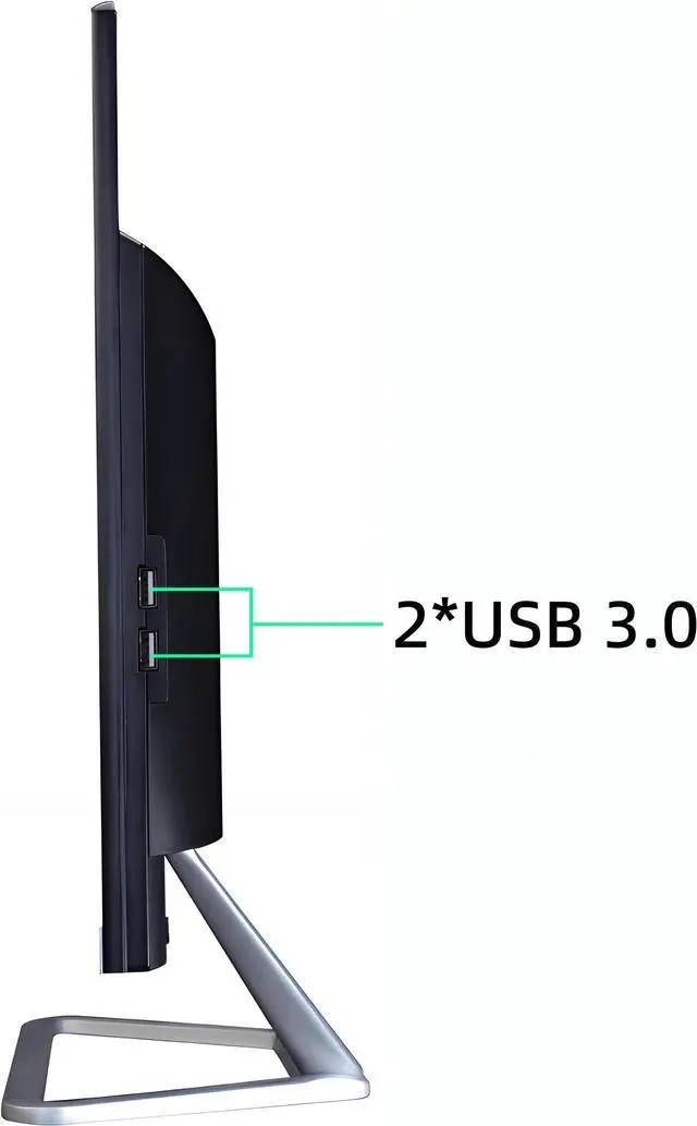 Alt view image 6 of 6 - AOC All-in-One PC Business Desktop 23.8" FHD Screen AMD R3 3200U 512 GB SSD Processor up to 3.5GHz 16GB RAM Windows 11 Home Wi-Fi 6 USB Dual Speakers Keyboard&Mouse Office Work Business