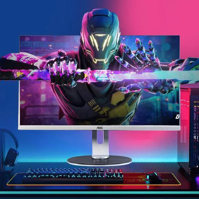 Alt view image 3 of 4 - AOC All-in-One Business Desktop 27" QHD 170Hz Display AMD R7 7840HS Processor up to 5.1GHz 32GB RAM 1 TB SSD Windows 11 Wi-Fi Keyboard&Mouse Dual Speakers Adjustable Angle Height PC Office Work/gaming