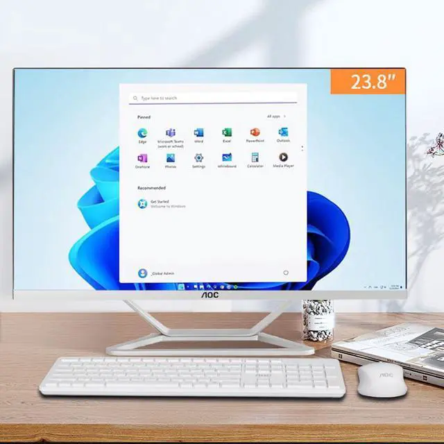 Alt view image 3 of 7 - AOC All-in-One PC Business Desktop 23.8" FHD Screen AMD R3 3250U 512 GB SSD Processor up to 3.5GHz 16GB RAM  Windows 11 Home Wi-Fi 6 USB Dual Speakers Keyboard&Mouse Office Work Business