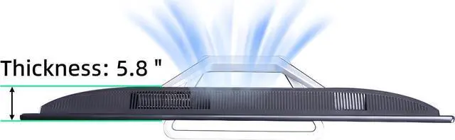 Alt view image 6 of 7 - AOC All-in-One Business Desktop 23.8" FHD Display AMD R5 3500U Processor up to 3.7GHz 16GB RAM 512 GB SSD Windows 11 Wi-Fi Keyboard&Mouse Dual Speakers Adjustable Angle Height PC Office Work/gaming