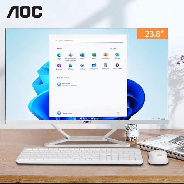 Alt view image 3 of 7 - AOC All-in-One Business Desktop 23.8" FHD Display AMD R5 3500U Processor up to 3.7GHz 16GB RAM 512 GB SSD Windows 11 Wi-Fi Keyboard&Mouse Dual Speakers Adjustable Angle Height PC Office Work/gaming