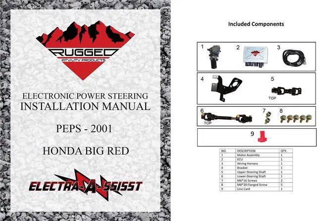 Alt view image 4 of 7 - Rugged Front Electric Power Steering Kit for (2009-13) Honda Big Red, is A Bolt On System, Steers Easily & Gets Rid of Wheel Jerk/Bump Steer When Navigating Rough Terrains, Make Your Ride Better