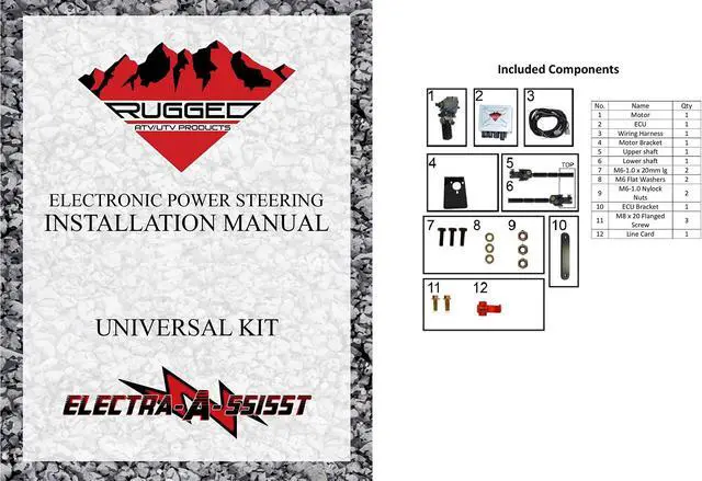 Alt view image 4 of 7 - Rugged Front Electric Power Steering Kit for Polaris RZR 170/Blazer 170, Is a Bolt on System, Gets Rid of Wheel Jerk/Bump Steer When Navigating Rough Terrains (See Fitment Details in Description)