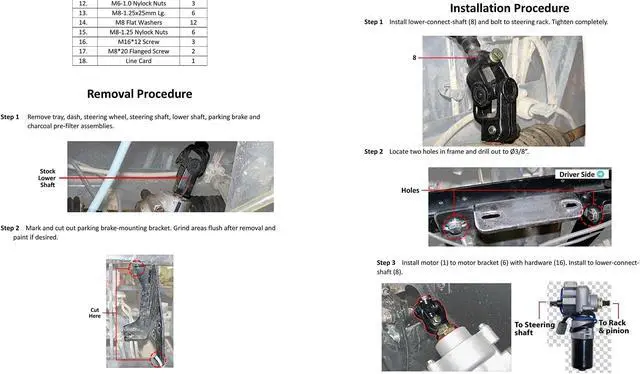 Alt view image 5 of 7 - Rugged Front Electric Power Steering Kit for Polaris Ranger 500/700, Not A Bolt-on System, Gets Rid Wheel Jerk/Bump Steer, Model With Parking Brake On Right Side (See Fitment Details in Description)
