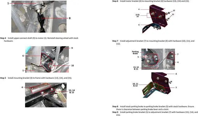 Alt view image 6 of 7 - Rugged Front Electric Power Steering Kit for Polaris Ranger 500/700, Not A Bolt-on System, Gets Rid Wheel Jerk/Bump Steer, Model With Parking Brake On Right Side (See Fitment Details in Description)