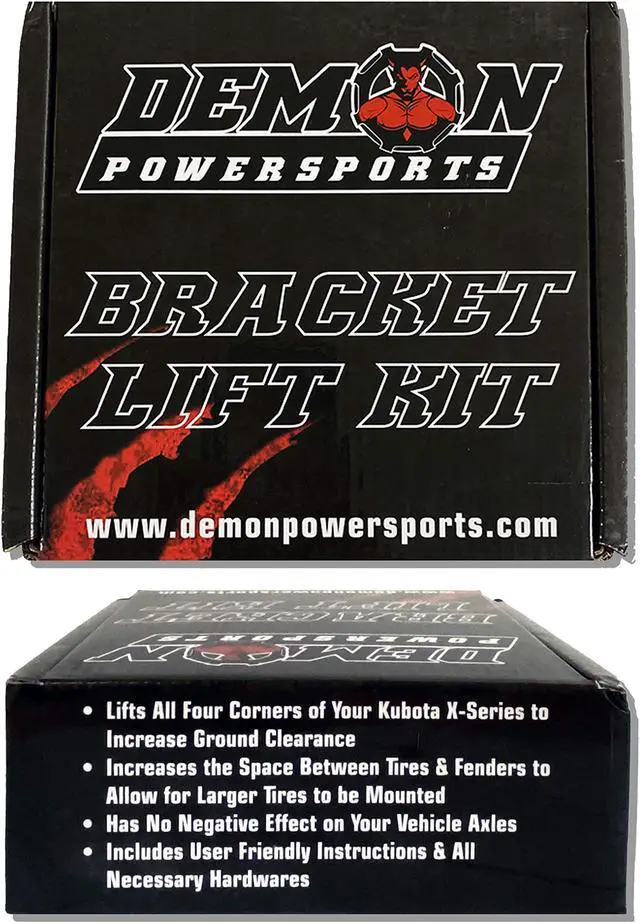Alt view image 2 of 3 - Demon Powersports 2" Bracket Lift Kit for Kubota RTV (900, X900, X1100, X1120, X1140, XG850) Increases Ground Clearance & Larger Space Between Tires (See Fitment Details in Description)