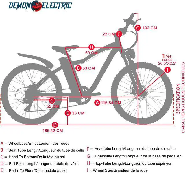 Alt view image 5 of 5 - Demon Electric Argo 250W 26-in Mountain Electric Bike, Dirt Bike, 40-50km Battery Range, Front Suspension, TEKTRO Mechanical Brakes, SHIMANO 7 Speed Gear, Dirt E-Bike