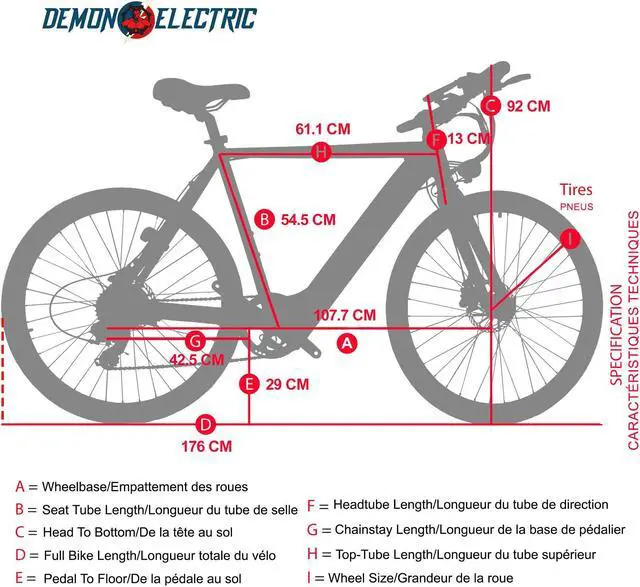 Alt view image 5 of 5 - Demon Electric 6ix 250W 27.5-in City Electric Bike, 50-60km Battery Range (10.5Ah), BOLIDS Hydraulic Brakes, Bull Horn, 40 lbs Lightweight & Stylish Design - Blue Gradient
