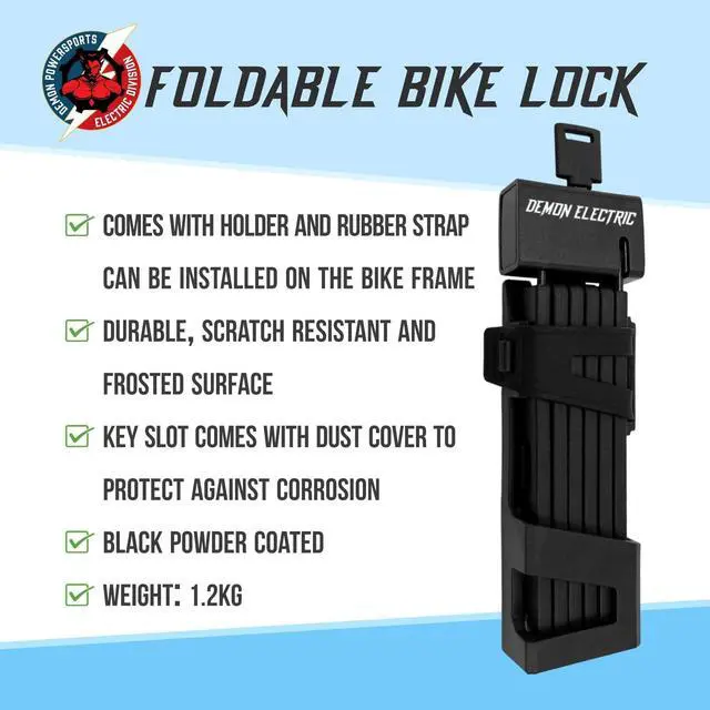 Alt view image 2 of 6 - Demon Electric Foldable Bike Lock