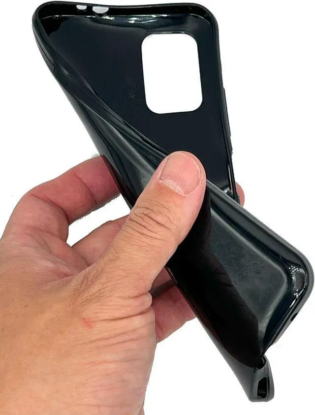 Alt view image 2 of 7 - For Nokia C300 N155DL TPU Flexible Skin Cover Cell Phone Case + Tempered Glass - Black