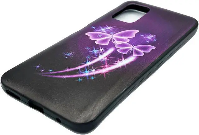 Alt view image 2 of 7 - For Nokia C300 N155DL TPU Flexible Skin Cover Cell Phone Case - Purple Butterfly