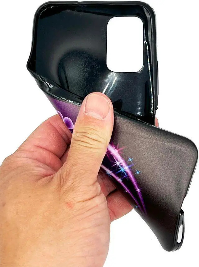 Alt view image 4 of 7 - For Nokia C300 N155DL TPU Flexible Skin Cover Cell Phone Case - Purple Butterfly