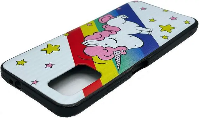 Alt view image 4 of 7 - For Nokia C300 N155DL TPU Flexible Skin Cover Cell Phone Case + Tempered Glass - Unicorn