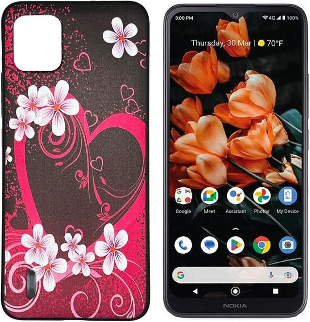 Main image of For Nokia C110 N156DLTPU Flexible Skin Cover Cell Phone Case - Pink Heart