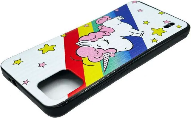 Alt view image 4 of 7 - For Nokia C110 N156DLTPU Flexible Skin Cover Cell Phone Case + Tempered Glass - Unicorn