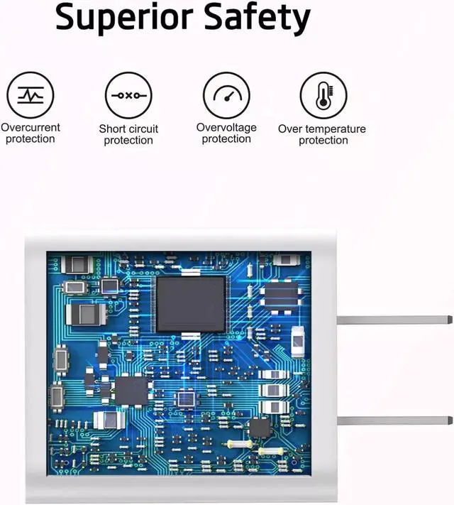 Alt view image 2 of 6 - For AT&T SL112A 6782D / Cricket SL112C 20W Fast Home Wall Travel Charger PD USB C & USB A - Wall Home Charger Only