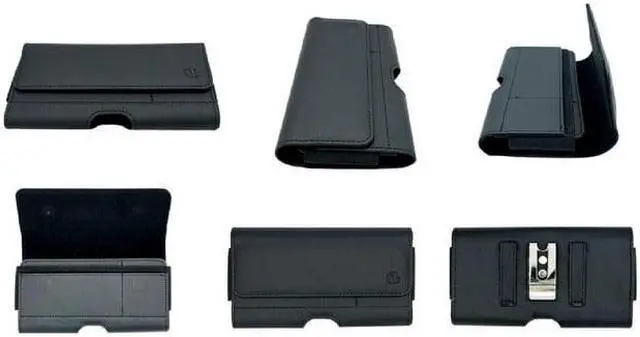 Alt view image 6 of 7 - For Motorola Moto Edge 5G 2024 XT2405V Belt Clip Credit Card 7.0 Black Pouch Case Phone Cover - (Large)