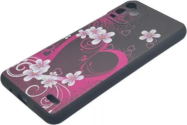 Alt view image 2 of 5 - For BLU View 5 PRO B170D TPU 1-Piece Flexible Skin Cover Cell Phone Case - Pink Heart