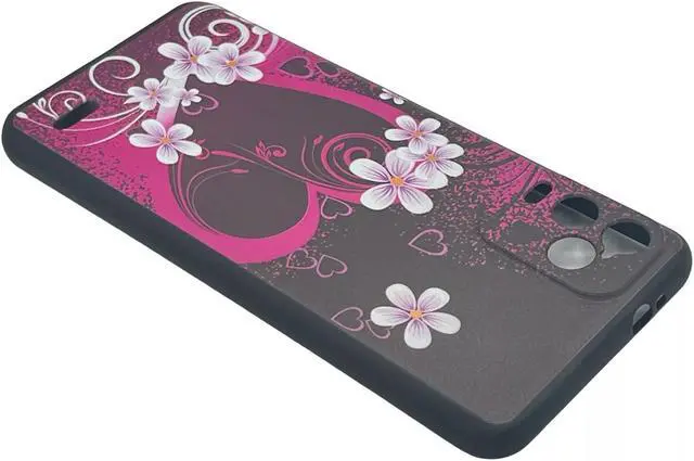 Alt view image 3 of 5 - For BLU View 5 PRO B170D TPU 1-Piece Flexible Skin Cover Cell Phone Case - Pink Heart