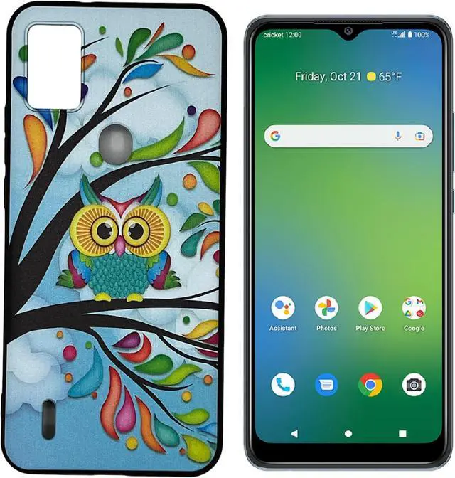 Main image of For AT&T Motivate 4 2023 TPU Flexible Skin Cover Cell Phone Case - Owl