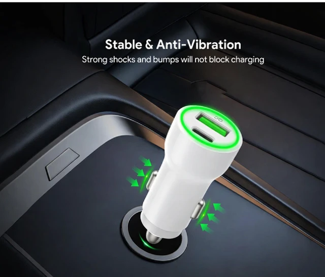 Alt view image 6 of 7 - For AT&T SL112A 6782D / Cricket SL112C 20W Car Charger PD + 2.4A USB - Car Charger Adapter Only