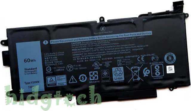 Main image of New K5XWW 60Wh Battery For Latitude 12 5285 5289 7389 7390 2-in-1 Series 725KY N18GG