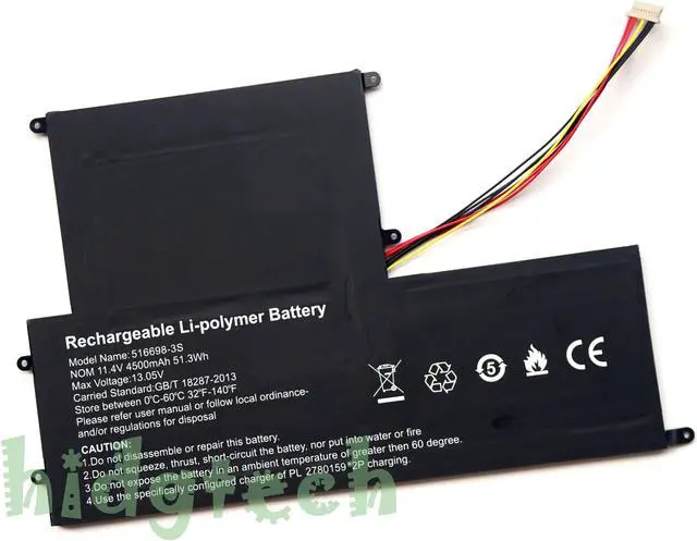 Main image of New 516698-3S UTL-516698-3S Battery for ECV15 EVC156-1BK EVC156-2BK ECV156-1 ECV156-2