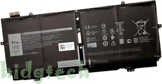 Main image of New X1W0D 51Wh Laptop Battery for XPS 13 9310 2-in-1 Series 21CP4/61/88-2