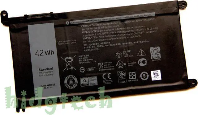 Main image of NEW WDX0R 42Wh Battery For Inspiron 15 5565 5567 5568 5578 13 5368 5378 5379 Series 31CP5/57/81