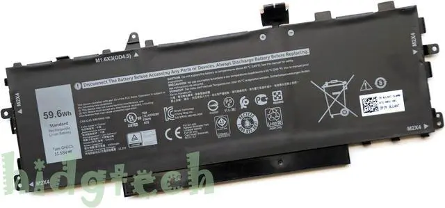Main image of GHJC5 New Genuine 59.6Wh Battery for Latitude 9420 2-in-1 Series JJ4XT VTH85 3VV58 31CP5/81/71