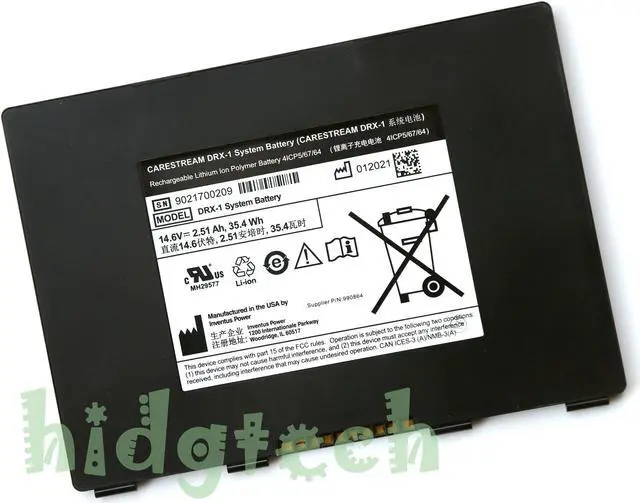 Main image of New P/N 8G5132 993169 DRX-1 system Battery for Carestream DRX-1 Digital Radiography Systems 4ICP5/67/64