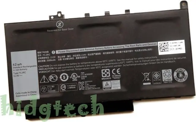 Main image of New 7CJRC Battery For Latidude 12 E7270 E7470 Series KNM09 V6VMN 451-BBWR 31CP5/57/81