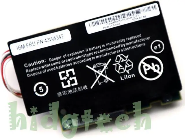 Main image of 2024 Year BBU07 43W4342 46C9040 for IBM M5014 M5015 M5025 MR10 Array Card Battery