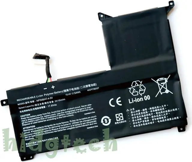 Alt view image 2 of 3 - NP50BAT-4-54 New Battery for Clevo NP70 X17 AT22 G7 KE XMG Focus 16 X15 AT