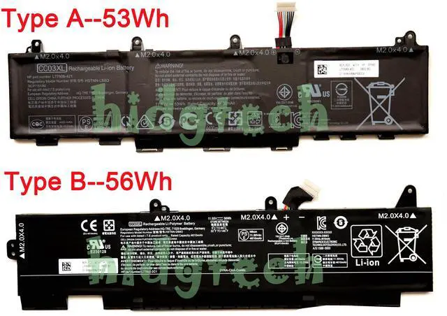 Main image of New CC03XL Battery For ZBook Firefly 14 G7 G8 / EliteBook 830 835 840 845 G7 G8 Series L78555-005 3ICP7/54/84 Type B