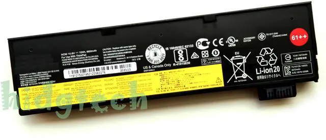 Main image of 72Wh New 61++ 01AV422 01AV423 01AV424 01AV425 01AV426 01AV427 01AV428 01AV452 01AV490 01AV491 01AV492 Battery for ThinkPad T470 T480 T570 T580 P51s P52s Series (NOT fit for T460S T470S T480S)