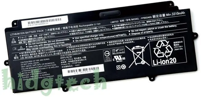 Main image of New FPB0340S FPCBP536 50Wh Battery for Fujitsu LifeBook U937 U938 U939 U939X U9310 U9311X Series 4INP5/60/80