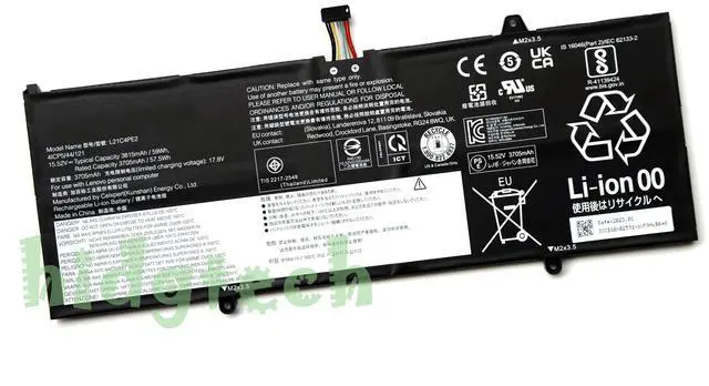 Main image of NEW L21C4PE2 L21D4PE2 L21D4PE1 L21M4PE2 L21L4PE2 Battery for Lenovo Yoga 6 13ALC7 Series 5B11F29411 5B11F29414 5B11F29421 5B11F29412