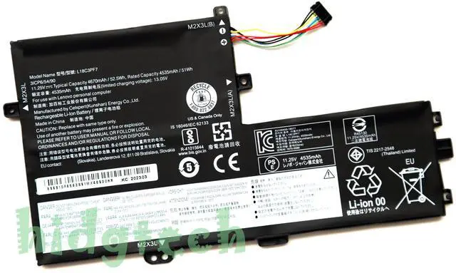 Main image of New L18C3PF7 L18M3PF7 L18L3PF2 L18L3PF3 L18C3PF6 L18M3PF6 Battery for Lenovo Ideapad  S340-14API 14IIL S340-14IWL 15IWL C340-15IIL Series